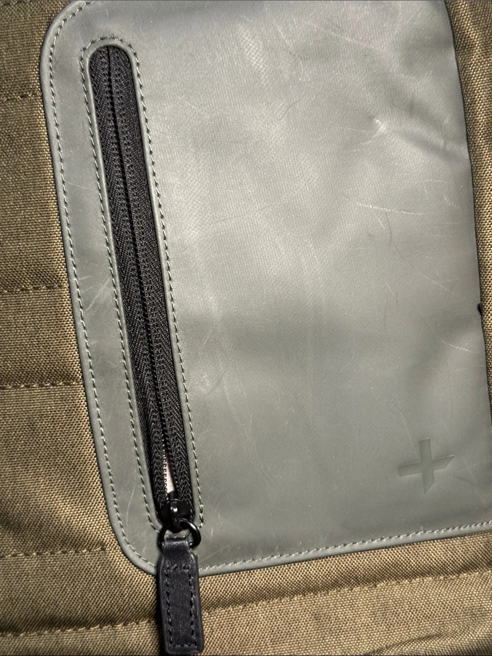 Tavik Olive Green & Light Gray Men's Backpack with Yellow Lining